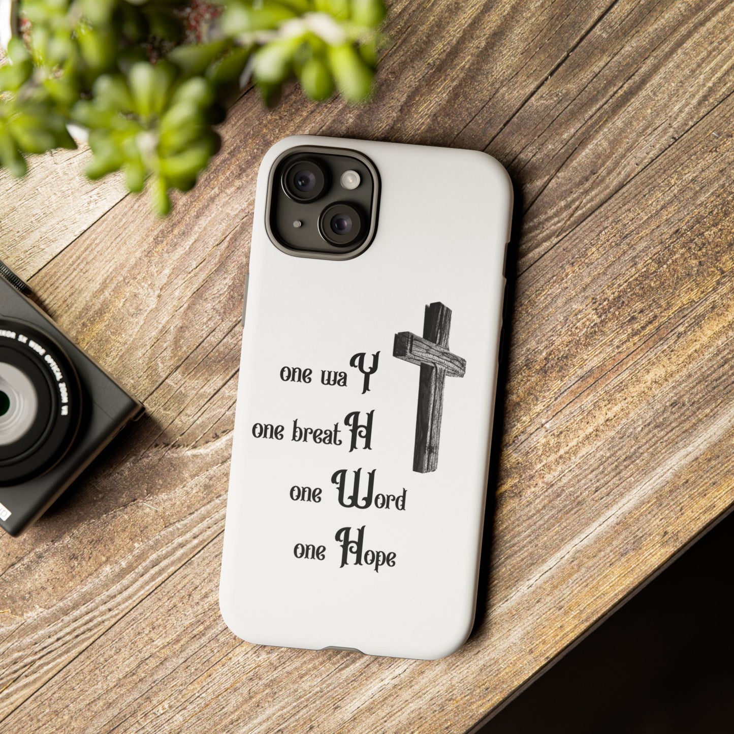 Christian Phone Case with Inspirational Quote, Spiritual Tough Cases, Hopeful Tech Accessory, Meaningful Gifts for Couples and Friends