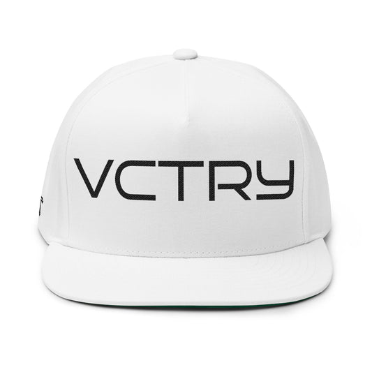 - VCTRY - Embroidered Flat Bill Cap