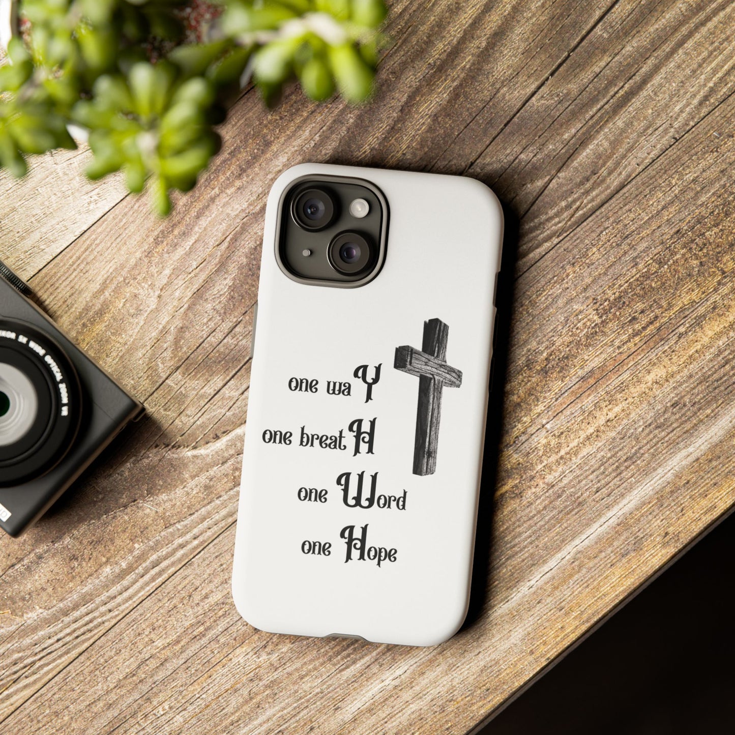 Christian Phone Case with Inspirational Quote, Spiritual Tough Cases, Hopeful Tech Accessory, Meaningful Gifts for Couples and Friends