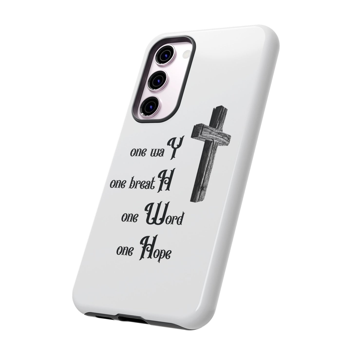 Christian Phone Case with Inspirational Quote, Spiritual Tough Cases, Hopeful Tech Accessory, Meaningful Gifts for Couples and Friends