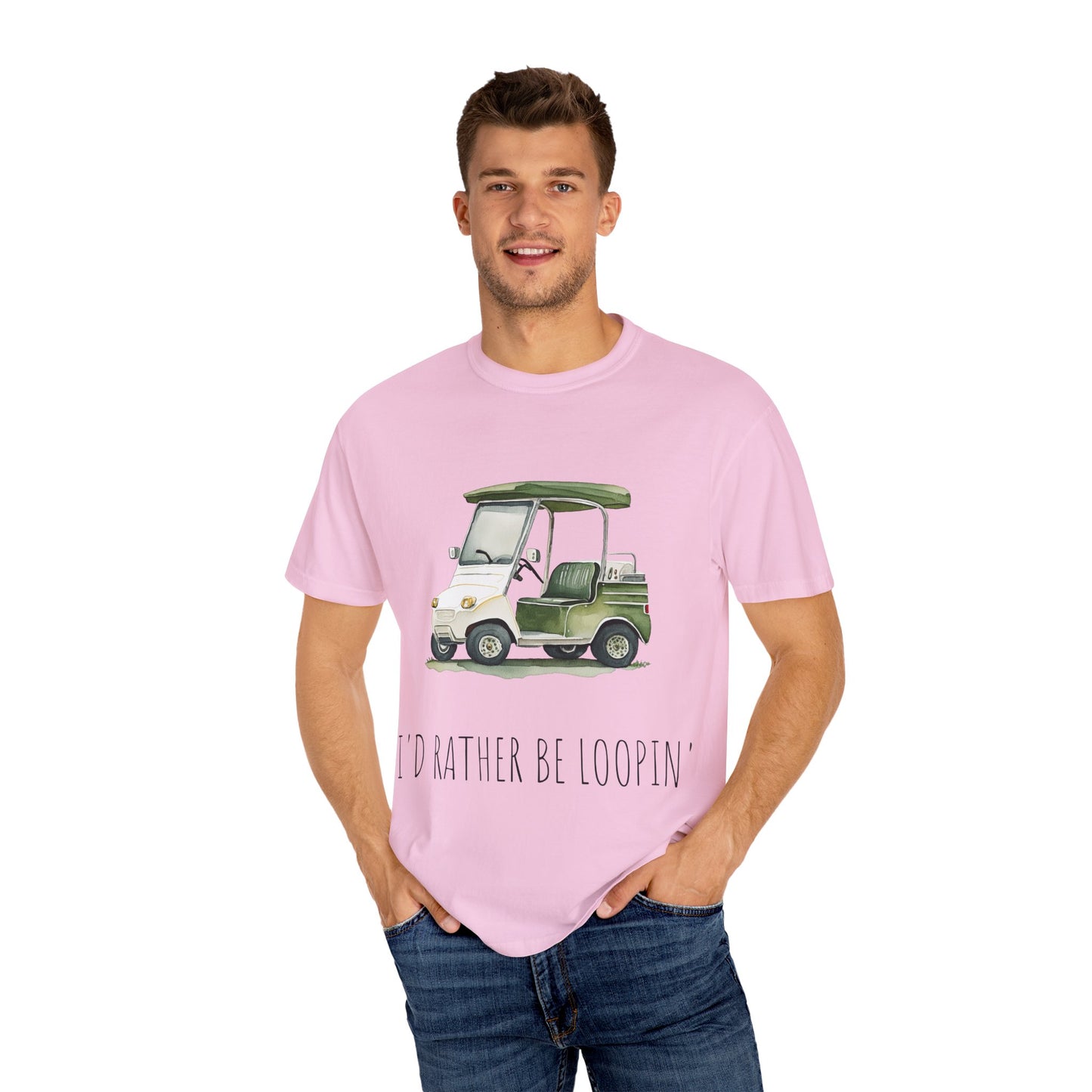 Golf Cart T-Shirt - I'd Rather Be Loopin' - Perfect for Golf Cart Lovers, Fun Gift, Golfing Outfits, Casual Wear, Club Merchandise