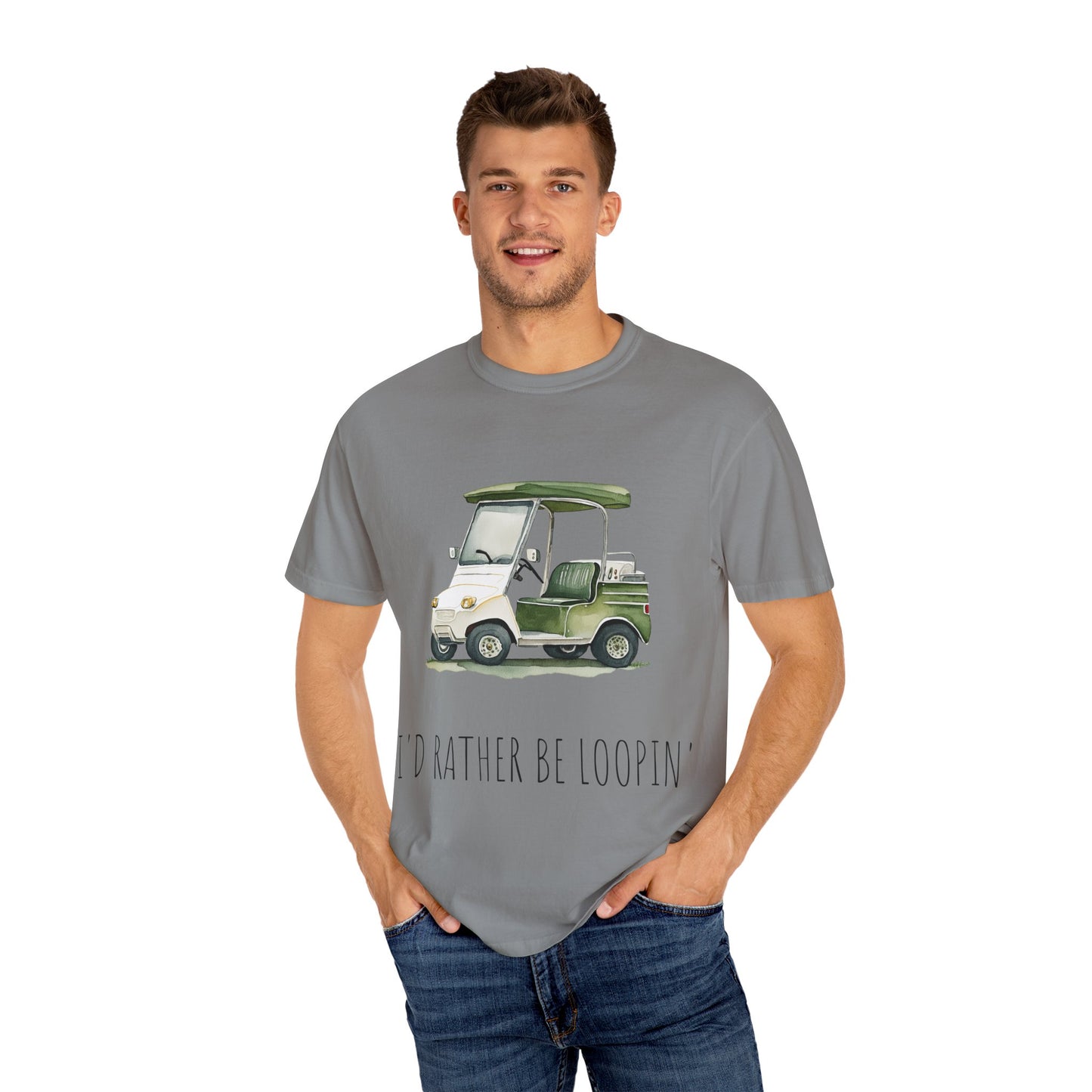 Golf Cart T-Shirt - I'd Rather Be Loopin' - Perfect for Golf Cart Lovers, Fun Gift, Golfing Outfits, Casual Wear, Club Merchandise