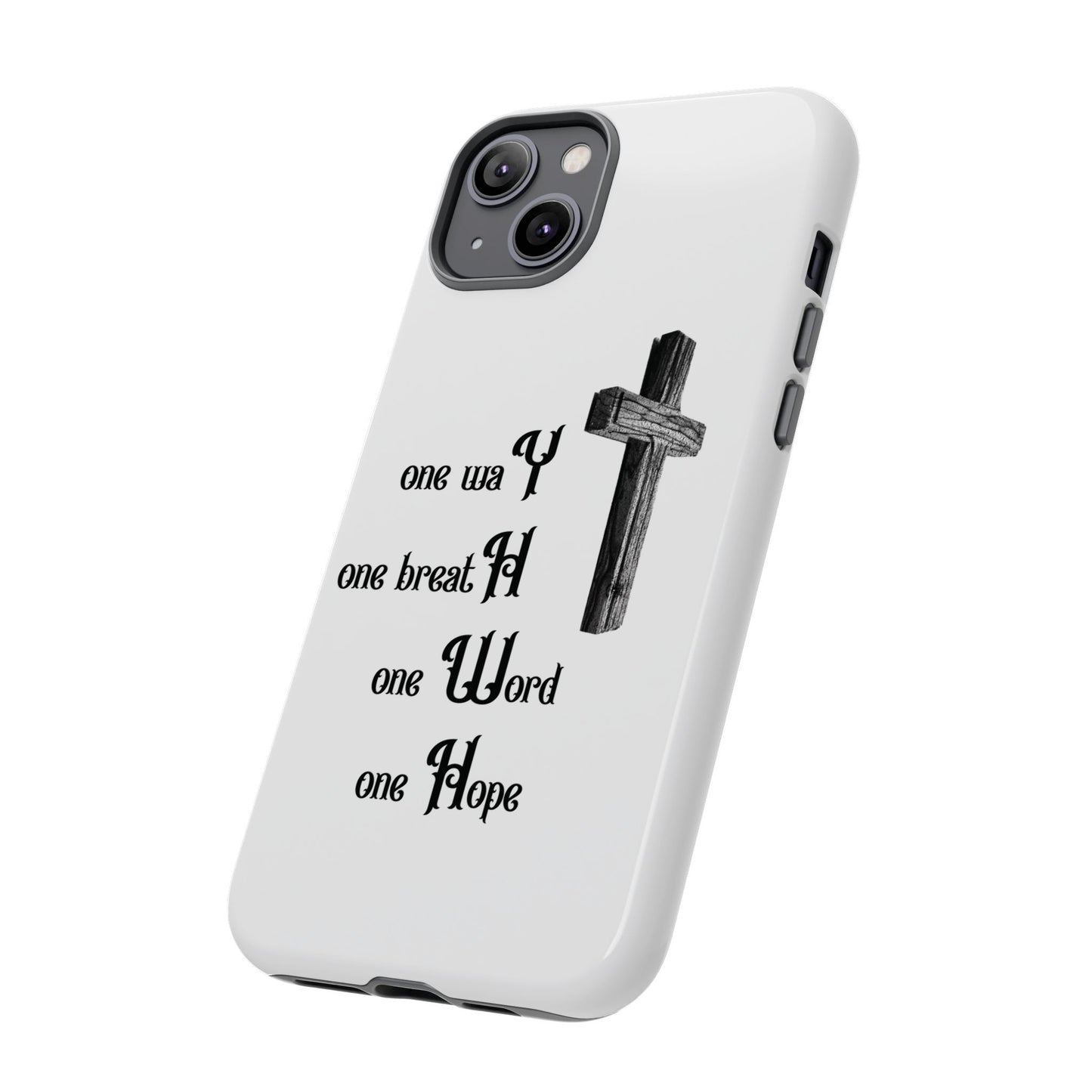 Christian Phone Case with Inspirational Quote, Spiritual Tough Cases, Hopeful Tech Accessory, Meaningful Gifts for Couples and Friends