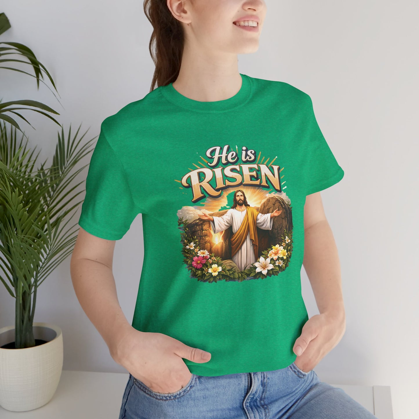 He Is Risen Tee — Faith-Based Christian Shirt