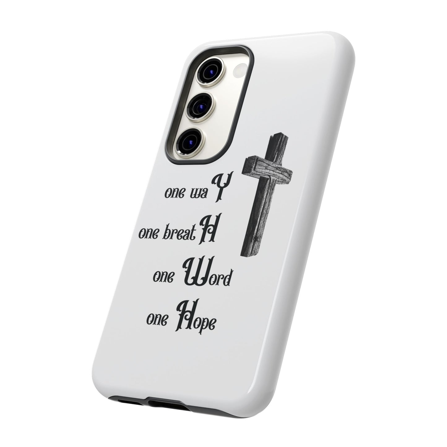 Christian Phone Case with Inspirational Quote, Spiritual Tough Cases, Hopeful Tech Accessory, Meaningful Gifts for Couples and Friends