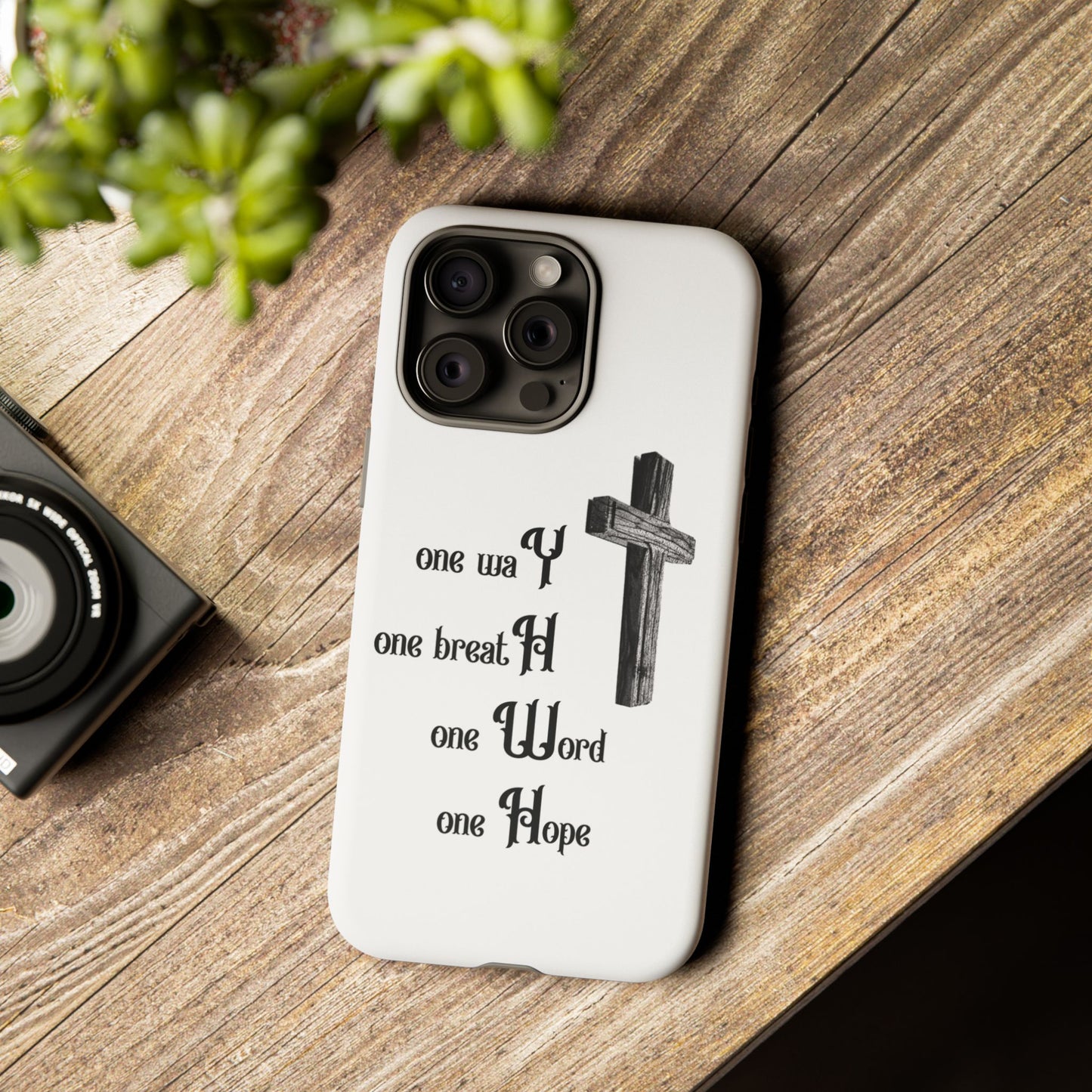 Christian Phone Case with Inspirational Quote, Spiritual Tough Cases, Hopeful Tech Accessory, Meaningful Gifts for Couples and Friends