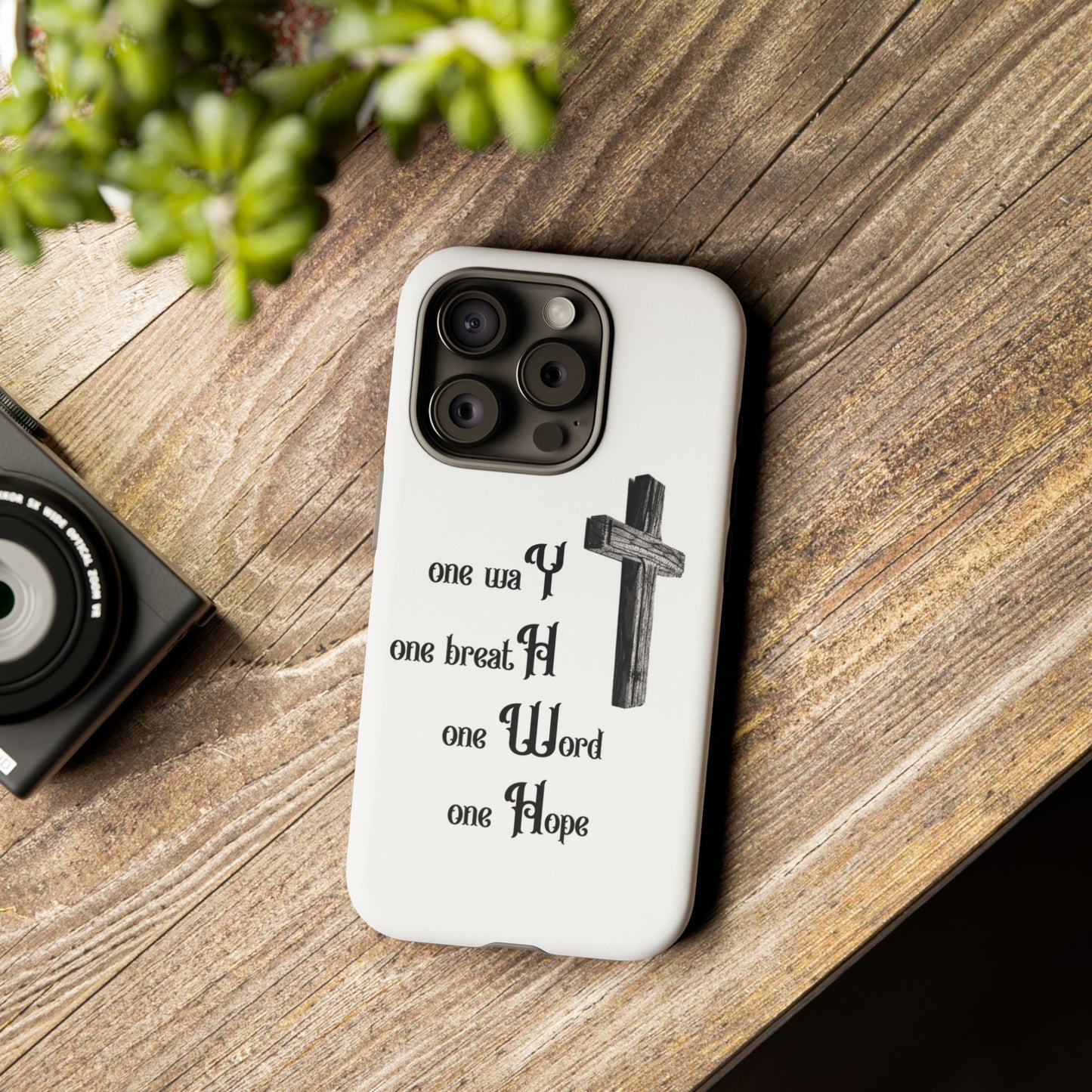 Christian Phone Case with Inspirational Quote, Spiritual Tough Cases, Hopeful Tech Accessory, Meaningful Gifts for Couples and Friends