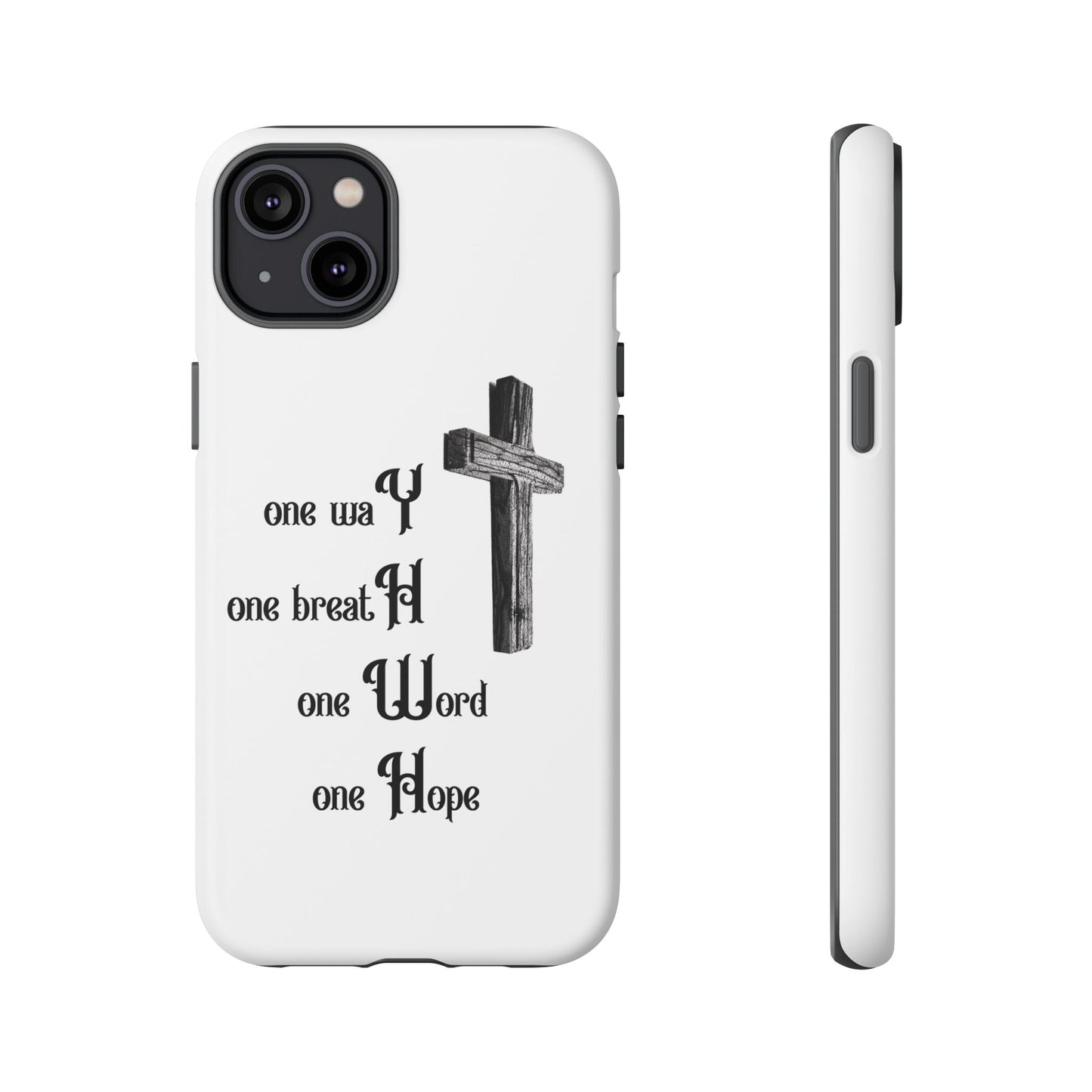 Christian Phone Case with Inspirational Quote, Spiritual Tough Cases, Hopeful Tech Accessory, Meaningful Gifts for Couples and Friends
