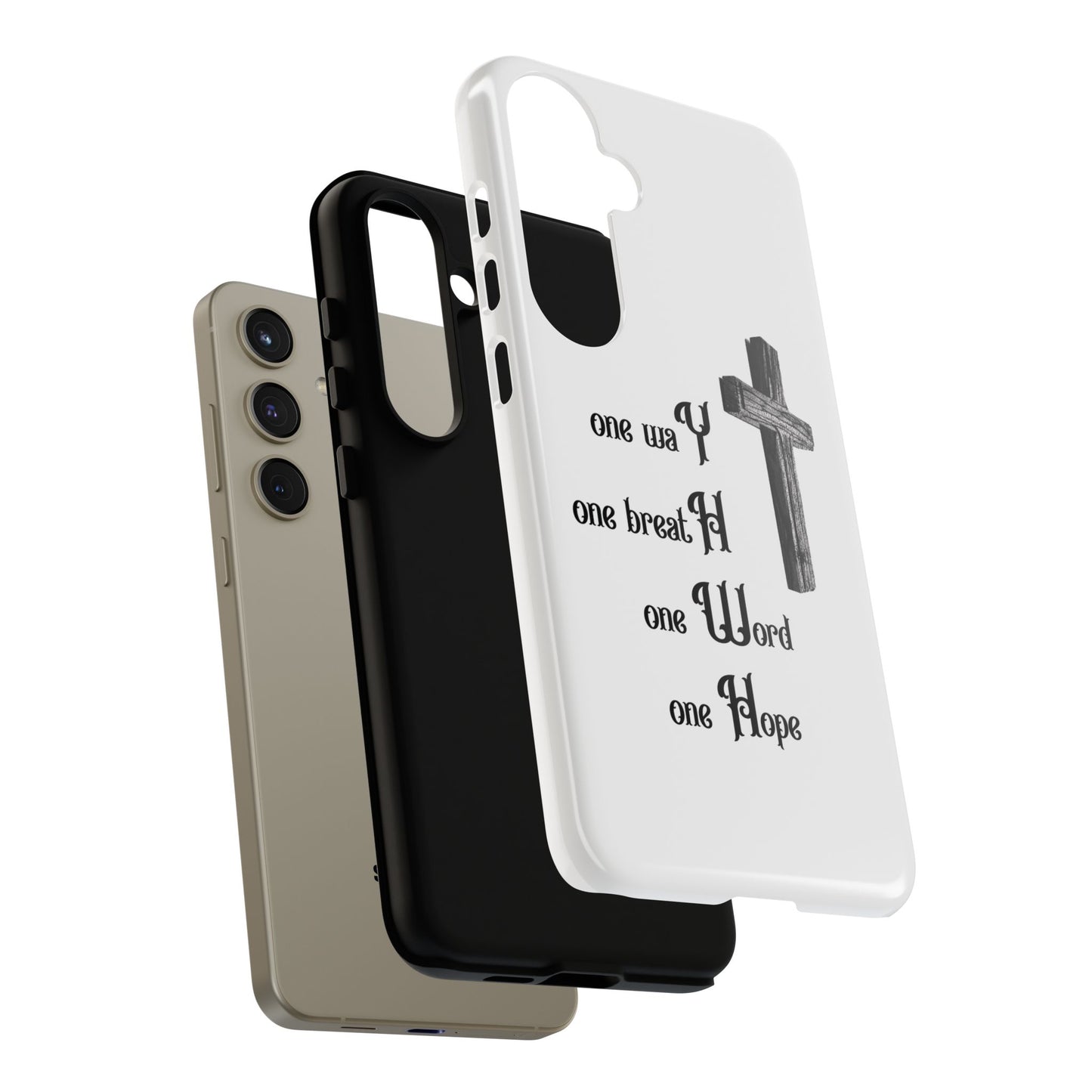 Christian Phone Case with Inspirational Quote, Spiritual Tough Cases, Hopeful Tech Accessory, Meaningful Gifts for Couples and Friends
