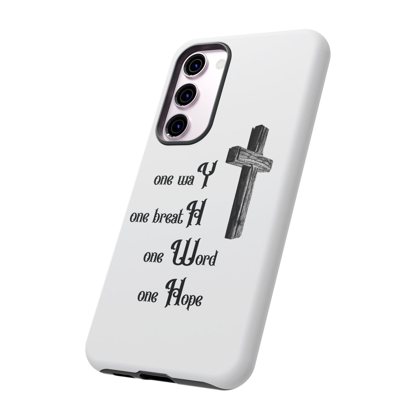 Christian Phone Case with Inspirational Quote, Spiritual Tough Cases, Hopeful Tech Accessory, Meaningful Gifts for Couples and Friends