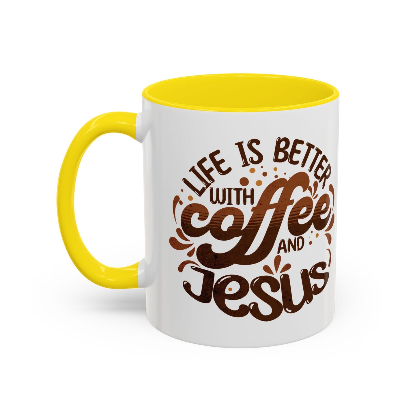 Bold "Life is Better with Coffee and Jesus" Coffee Mug - Unique Gift for Coffee and Jesus Lovers, Home Decor, Motivational Tea Cup, Office Mug, Fun Birthday Present