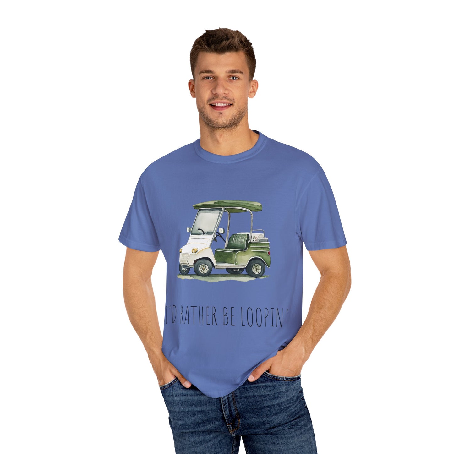 Golf Cart T-Shirt - I'd Rather Be Loopin' - Perfect for Golf Cart Lovers, Fun Gift, Golfing Outfits, Casual Wear, Club Merchandise