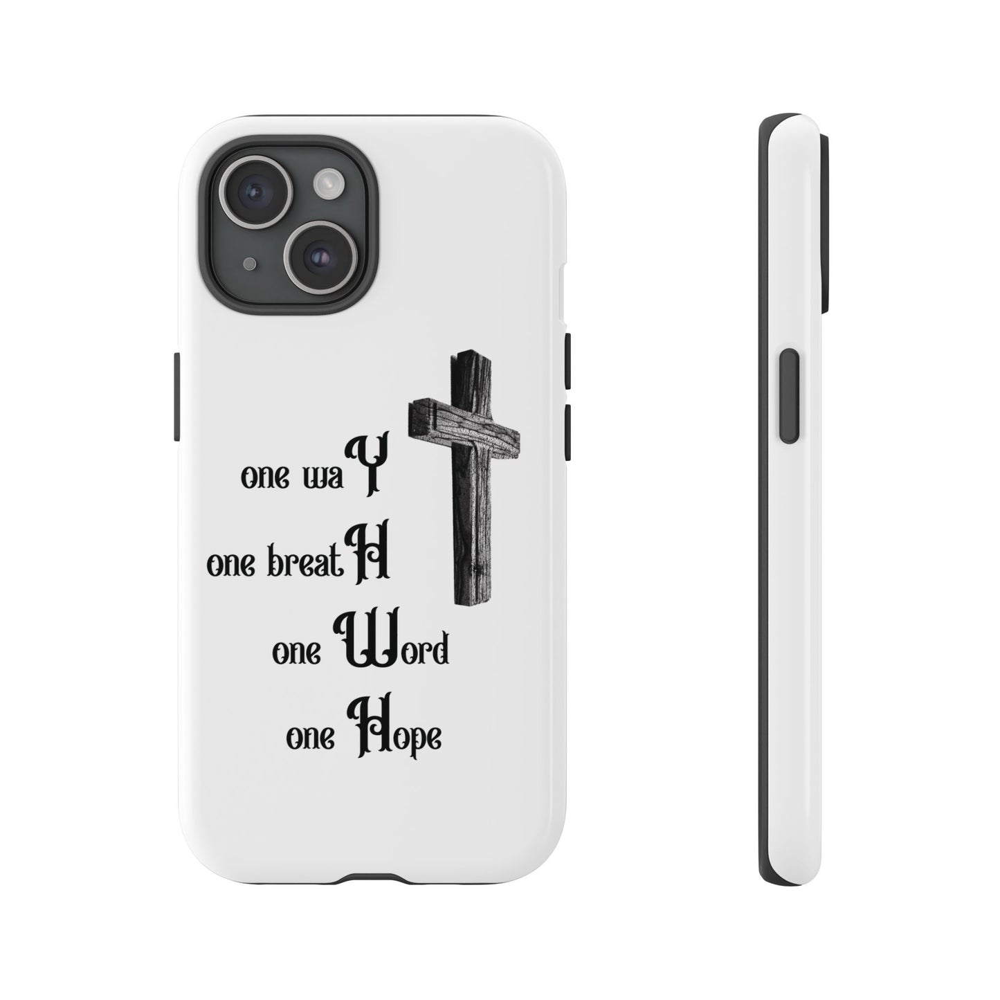 Christian Phone Case with Inspirational Quote, Spiritual Tough Cases, Hopeful Tech Accessory, Meaningful Gifts for Couples and Friends
