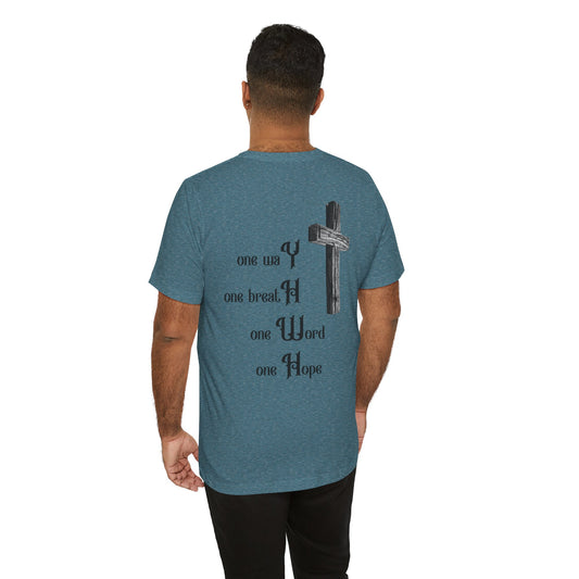 Religious Unisex Tee - Creative 'YHWH' Word Play Design