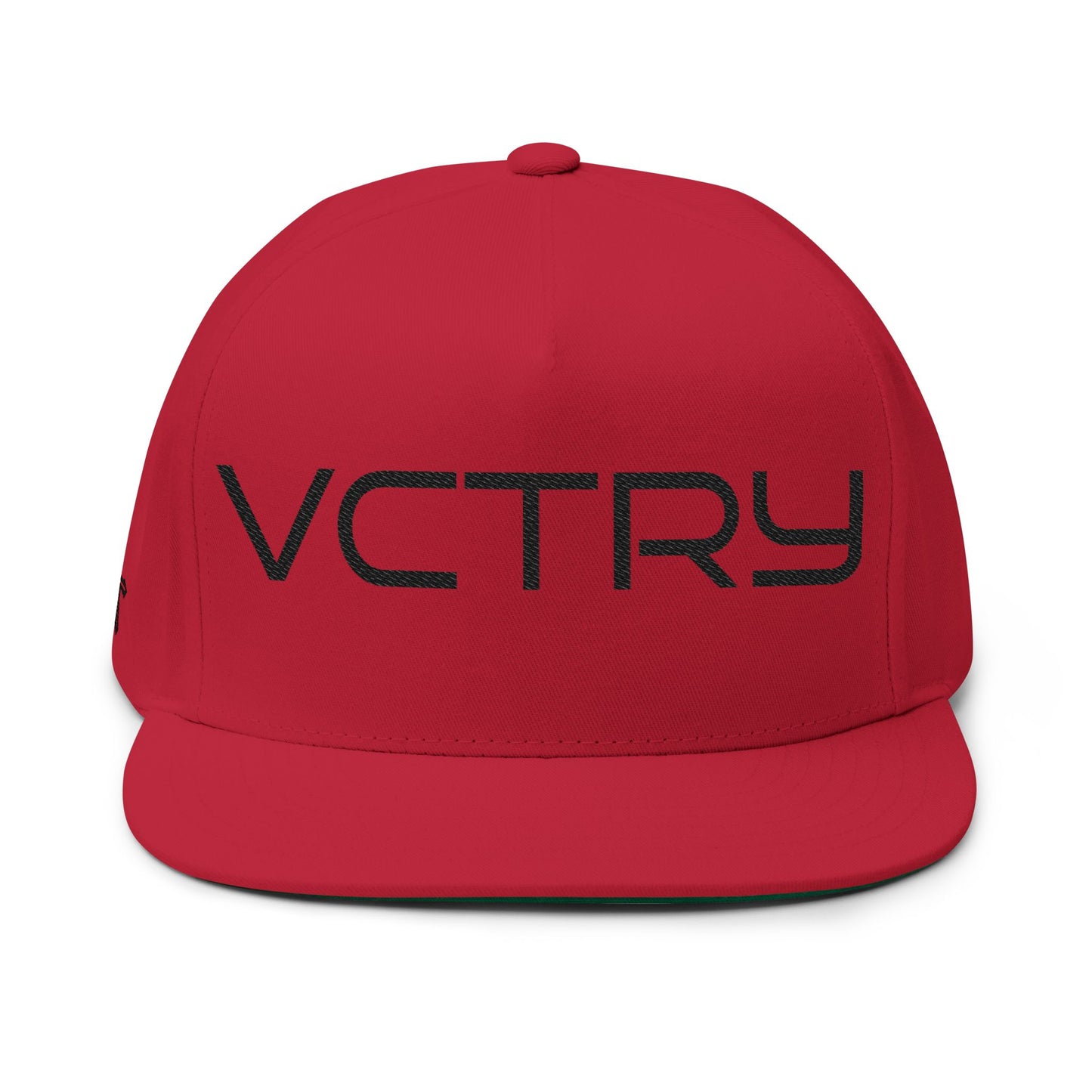 - VCTRY - Embroidered Flat Bill Cap