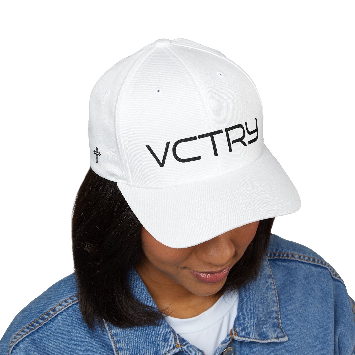 —  VCTRY  — Embroidered Closed-Back Hat