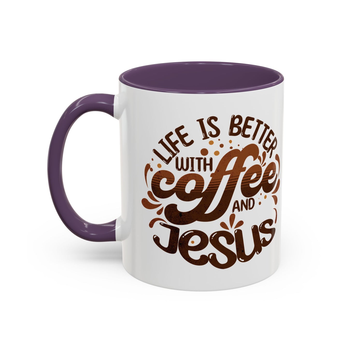 Bold "Life is Better with Coffee and Jesus" Coffee Mug - Unique Gift for Coffee and Jesus Lovers, Home Decor, Motivational Tea Cup, Office Mug, Fun Birthday Present