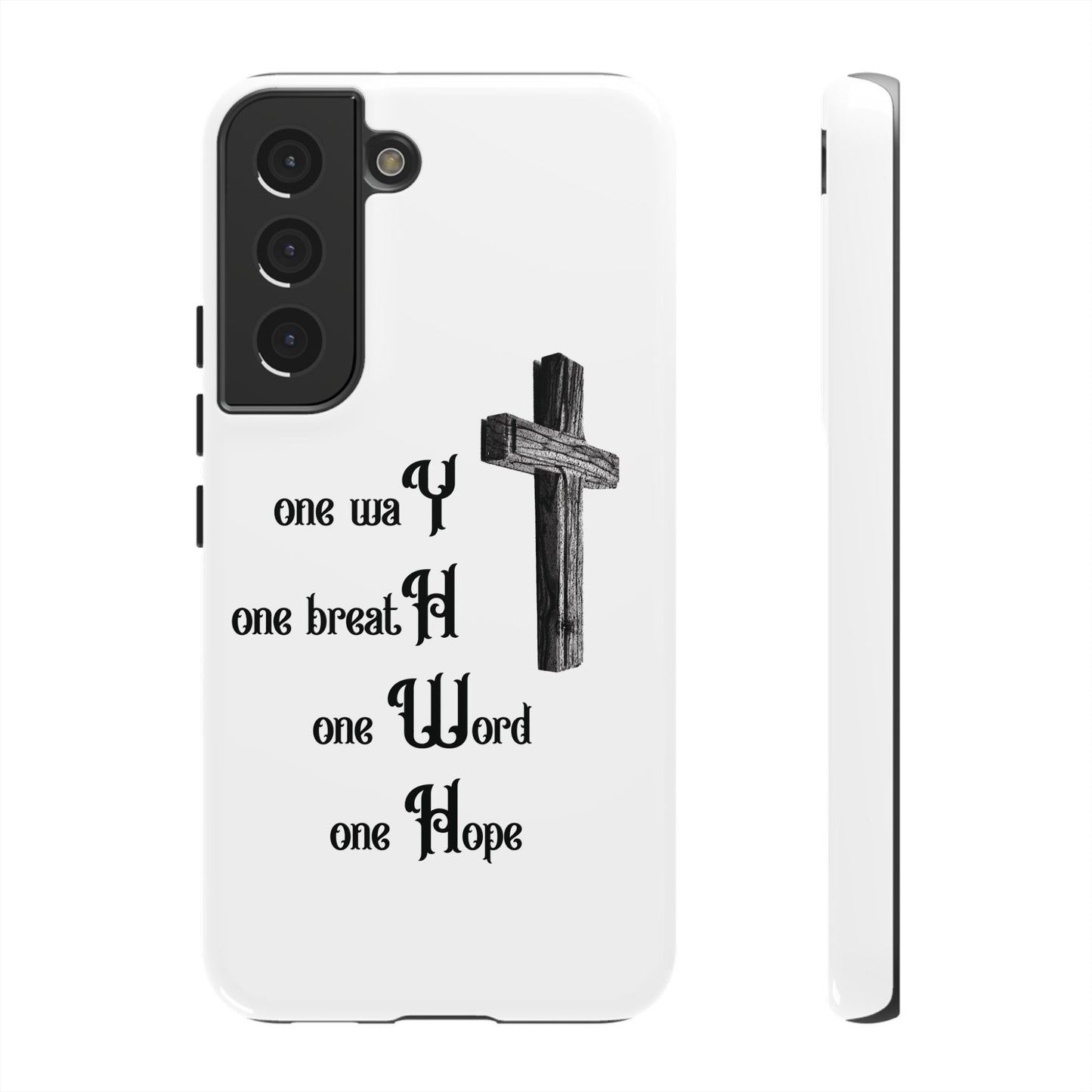 Christian Phone Case with Inspirational Quote, Spiritual Tough Cases, Hopeful Tech Accessory, Meaningful Gifts for Couples and Friends