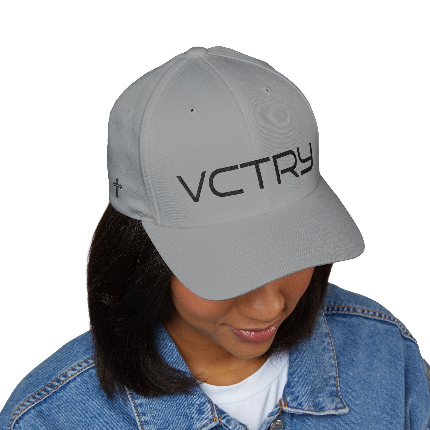 —  VCTRY  — Embroidered Closed-Back Hat