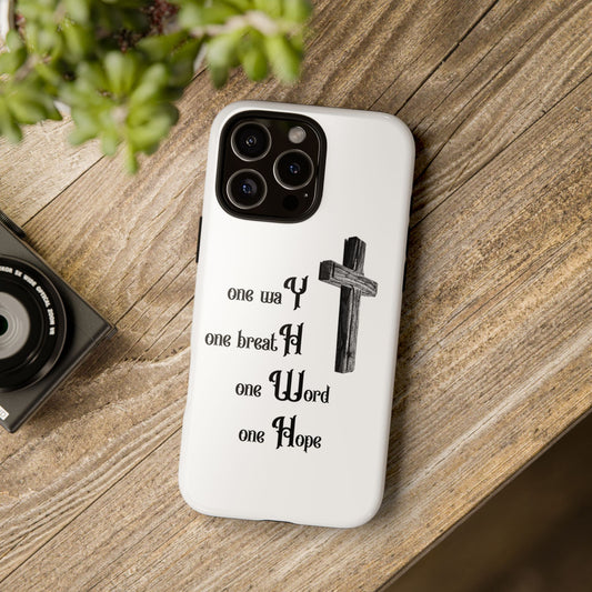 Christian Phone Case with Inspirational Quote, Spiritual Tough Cases, Hopeful Tech Accessory, Meaningful Gifts for Couples and Friends