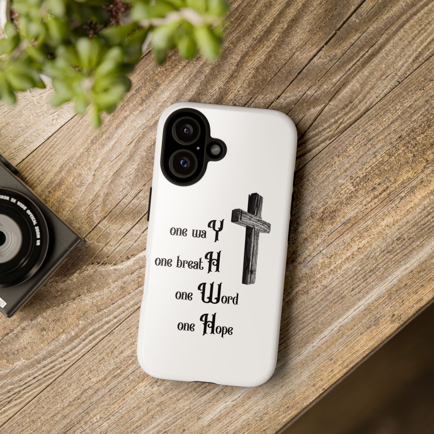 Christian Phone Case with Inspirational Quote, Spiritual Tough Cases, Hopeful Tech Accessory, Meaningful Gifts for Couples and Friends