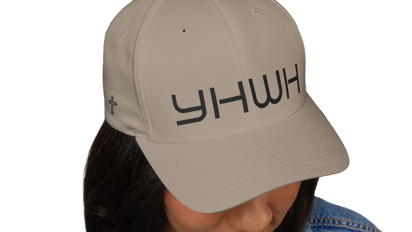 —  YHWH  — Embroidered Closed-Back Hat