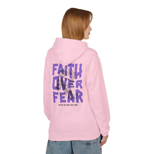 Faith Over Fear Hoodie — Inspirational Christian Fleece Pullover