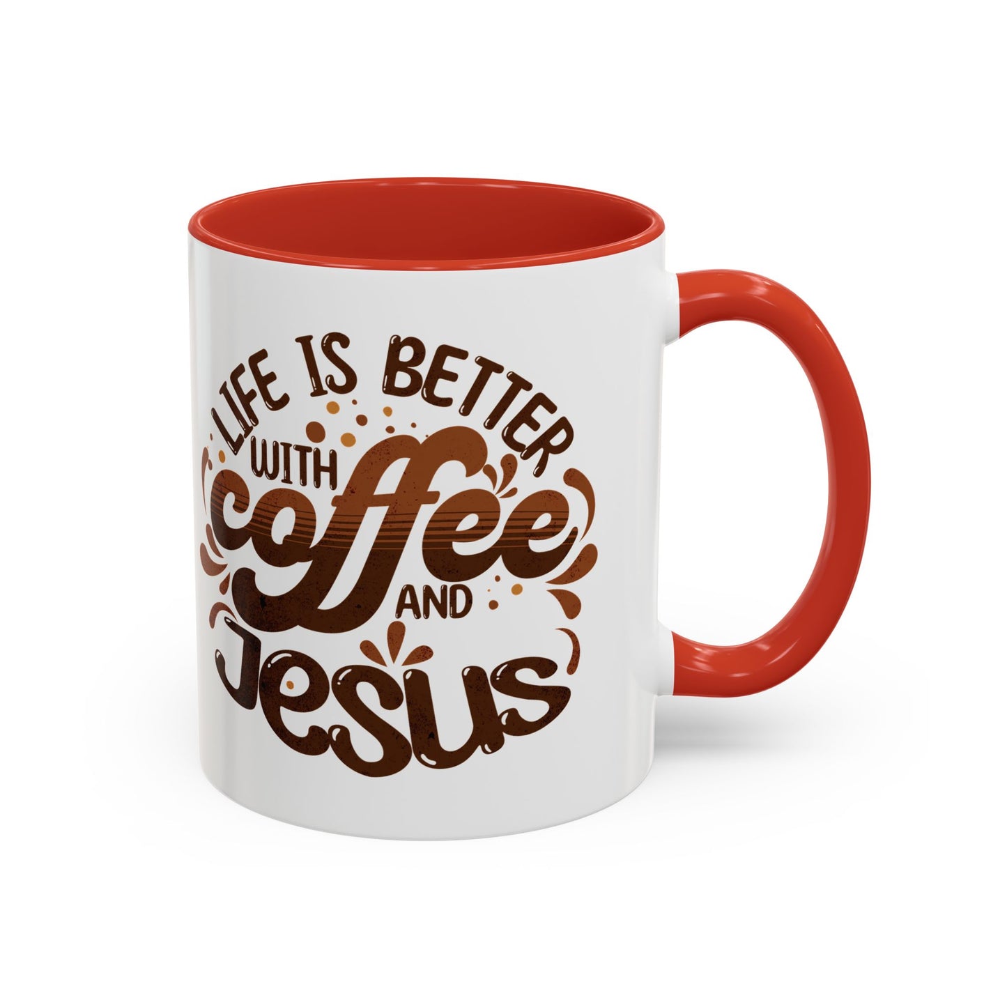 Accent Coffee Mug — "Two Things That Never Fail" Faith & Caffeine Inspirational Mug (11/15oz)