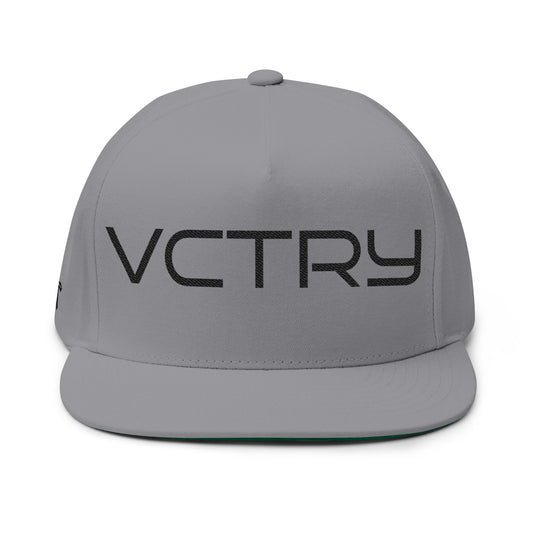 - VCTRY - Embroidered Flat Bill Cap